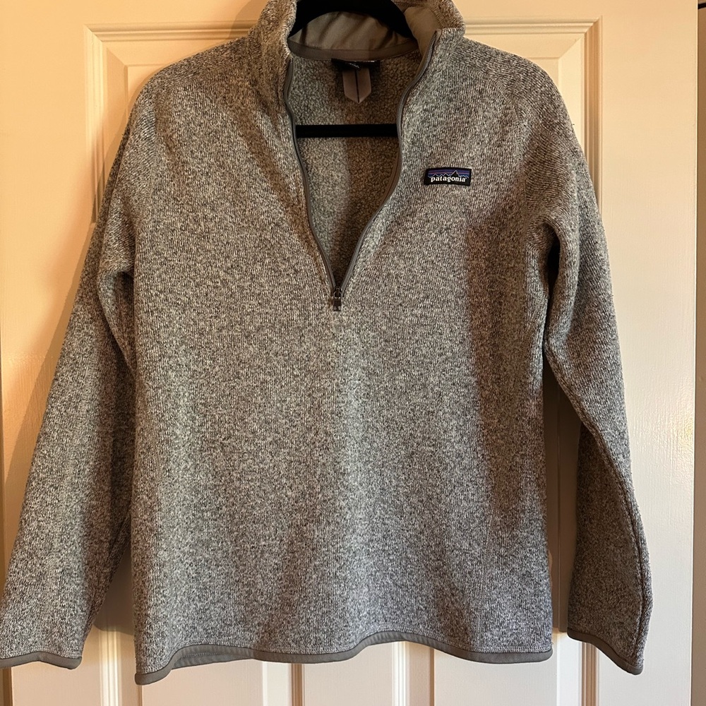Patagonia Gray Quarter-Zip Fleece Pullover